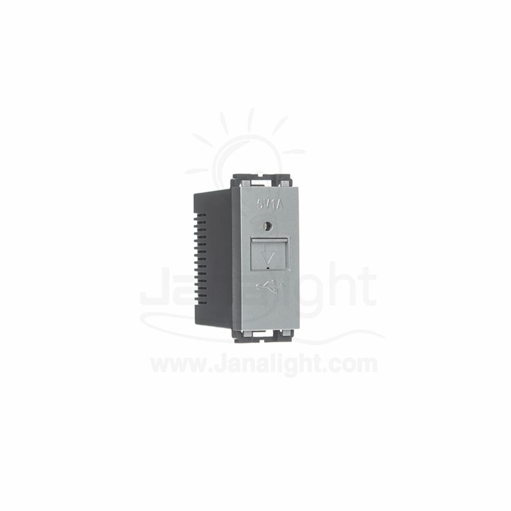 OSA مدخل USB مفرد فضي osa usb socket silver